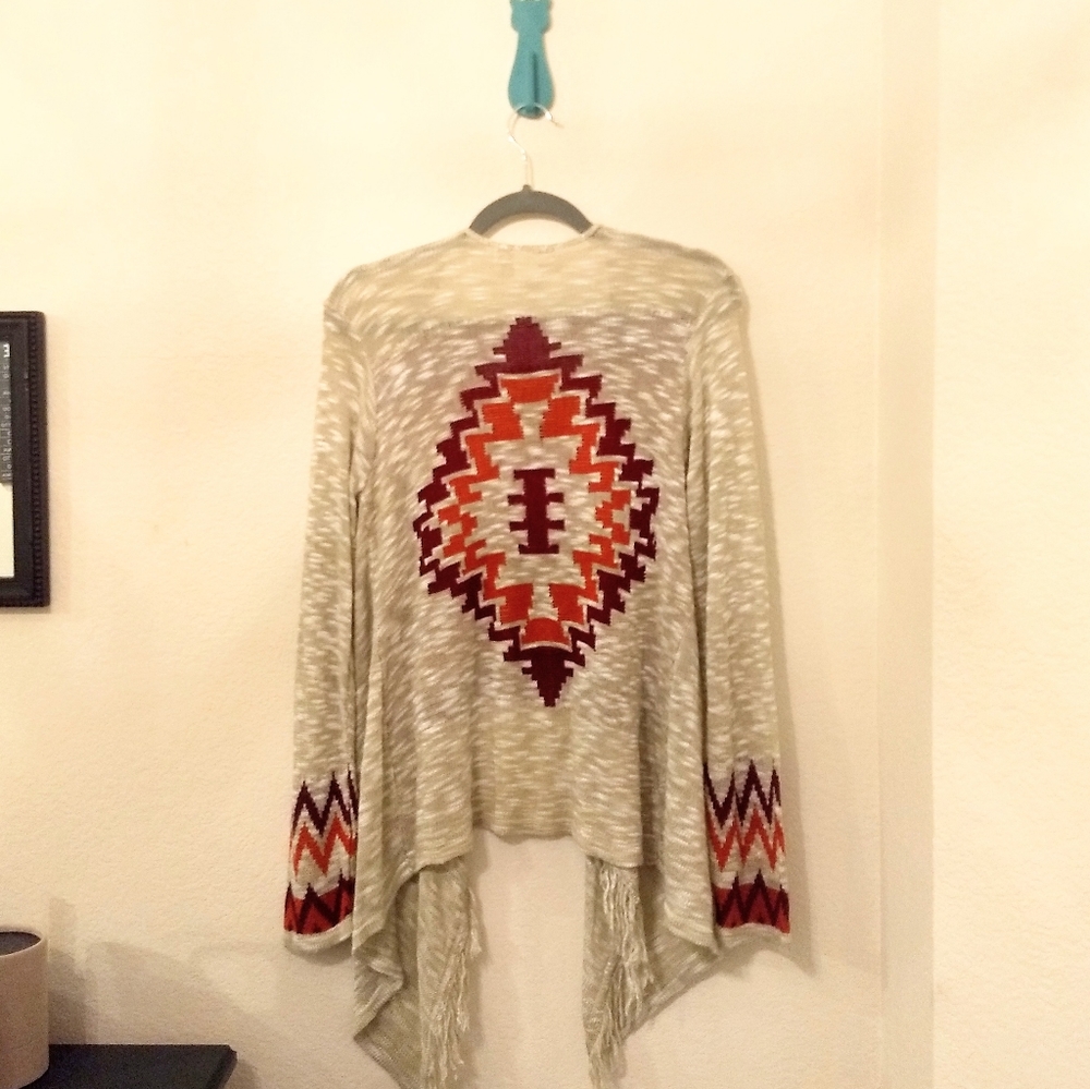 Boho open front cardigan